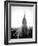 Empire State Building from Rockefeller Center at Dusk, Manhattan, NYC, US, Old Black and White-Philippe Hugonnard-Framed Photographic Print