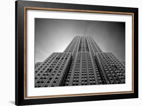 Empire State Building From Street B/W-null-Framed Photo