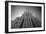 Empire State Building From Street B/W-null-Framed Photo