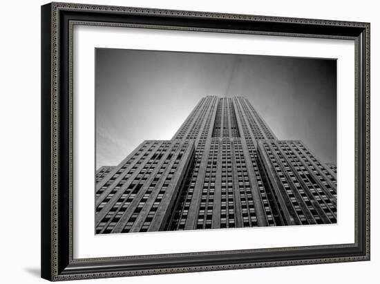 Empire State Building From Street B/W-null-Framed Photo