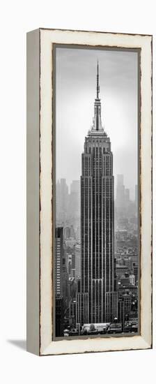 Empire State Building in a City, Manhattan, New York City, New York State, USA-null-Framed Premier Image Canvas