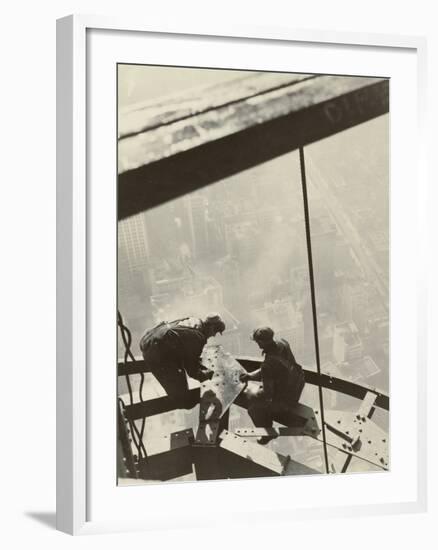 Empire State Building, New York, 1931-Lewis Wickes Hine-Framed Photographic Print