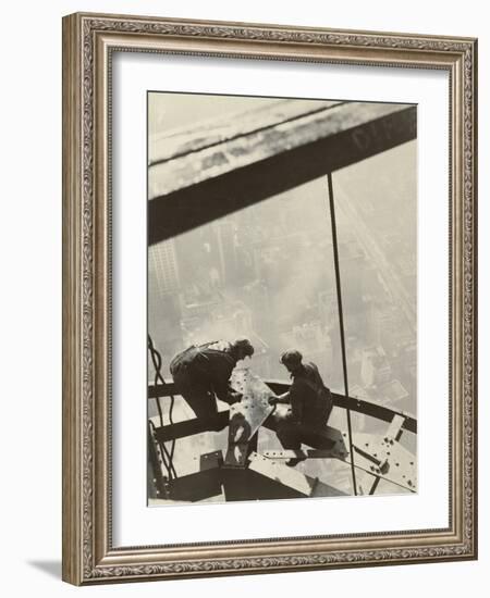 Empire State Building, New York, 1931-Lewis Wickes Hine-Framed Photographic Print