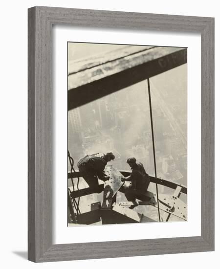 Empire State Building, New York, 1931-Lewis Wickes Hine-Framed Photographic Print