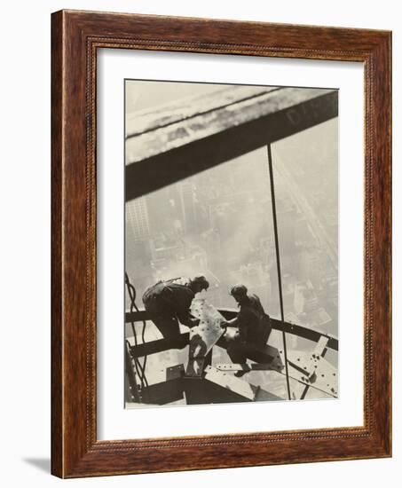 Empire State Building, New York, 1931-Lewis Wickes Hine-Framed Photographic Print