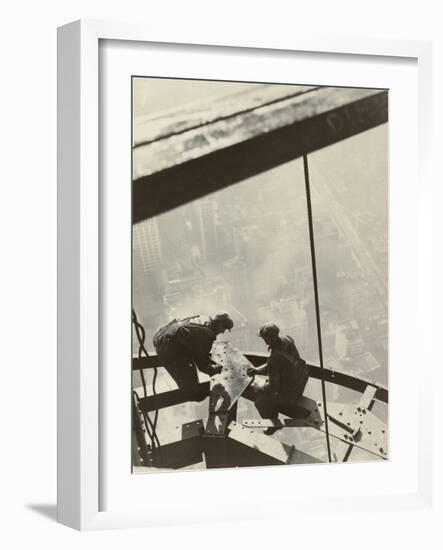 Empire State Building, New York, 1931-Lewis Wickes Hine-Framed Photographic Print