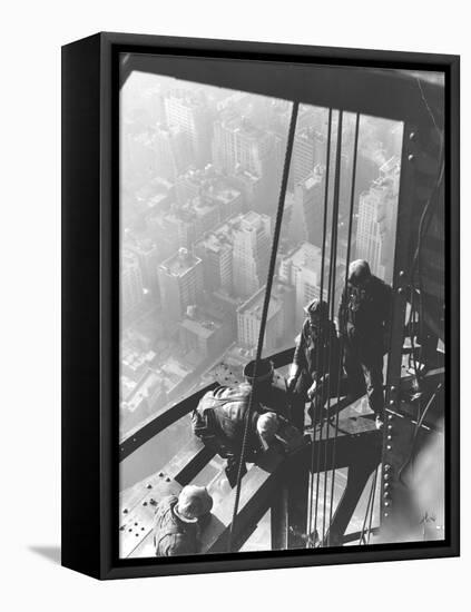 Empire State Building, New York City, C.1930 (Gelatin Silver Print)-Lewis Wickes Hine-Framed Premier Image Canvas