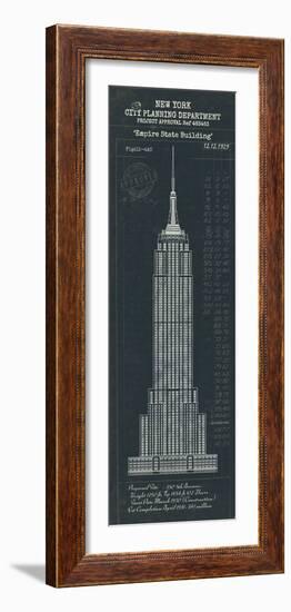 Empire State Building Plan-The Vintage Collection-Framed Giclee Print