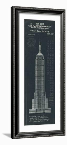 Empire State Building Plan-The Vintage Collection-Framed Giclee Print