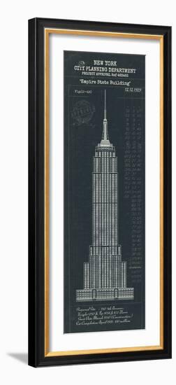 Empire State Building Plan-The Vintage Collection-Framed Giclee Print