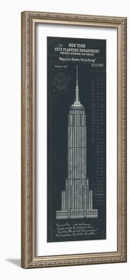 Empire State Building Plan-The Vintage Collection-Framed Giclee Print