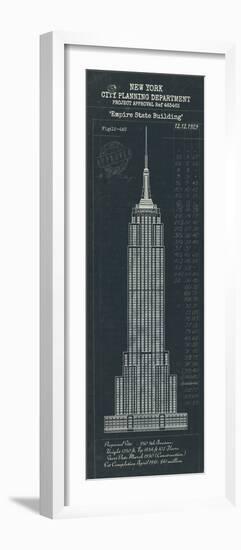 Empire State Building Plan-The Vintage Collection-Framed Giclee Print