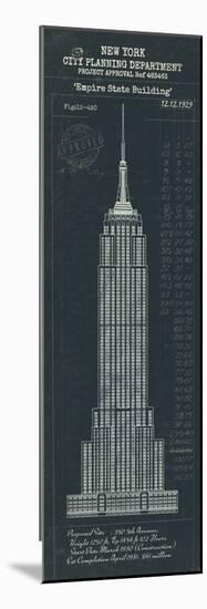 Empire State Building Plan-The Vintage Collection-Mounted Giclee Print