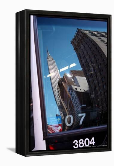 Empire State Building Reflection-null-Framed Stretched Canvas