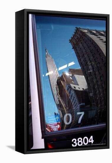 Empire State Building Reflection-null-Framed Stretched Canvas