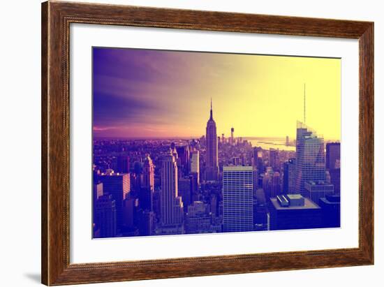 Empire State Building - Sunset - Manhattan - New York City - United States-Philippe Hugonnard-Framed Photographic Print