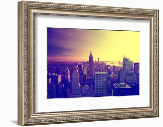 Empire State Building - Sunset - Manhattan - New York City - United States-Philippe Hugonnard-Framed Photographic Print