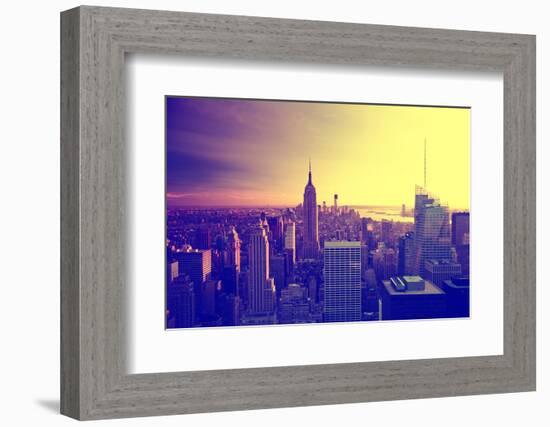 Empire State Building - Sunset - Manhattan - New York City - United States-Philippe Hugonnard-Framed Photographic Print