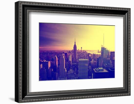 Empire State Building - Sunset - Manhattan - New York City - United States-Philippe Hugonnard-Framed Photographic Print