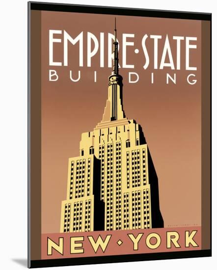 Empire State Building-Brian James-Mounted Art Print