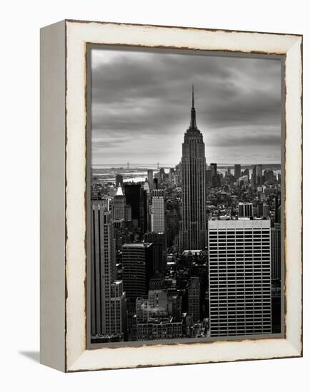 Empire State - Monochrome-Joseph Eta-Framed Stretched Canvas