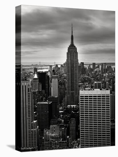 Empire State - Monochrome-Joseph Eta-Framed Stretched Canvas