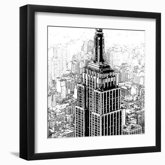 Empire State Sketch-Shelley Lake-Framed Art Print