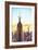 Empire State Sunset - In the Style of Oil Painting-Philippe Hugonnard-Framed Giclee Print