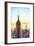 Empire State Sunset - In the Style of Oil Painting-Philippe Hugonnard-Framed Giclee Print