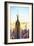 Empire State Sunset - In the Style of Oil Painting-Philippe Hugonnard-Framed Giclee Print