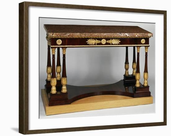 Empire Style Mahogany Centre Table with Veneer Finish-null-Framed Giclee Print
