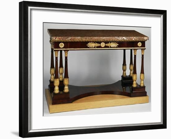 Empire Style Mahogany Centre Table with Veneer Finish-null-Framed Giclee Print