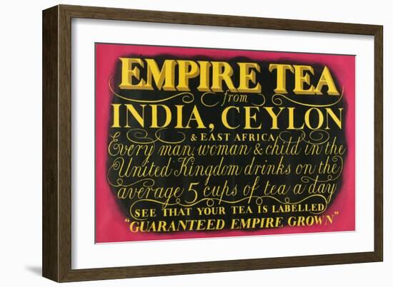 Empire Tea, from the Series 'Drink Empire Grown Tea'-Harold Sandys Williamson-Framed Giclee Print