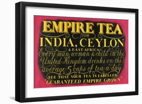 Empire Tea, from the Series 'Drink Empire Grown Tea'-Harold Sandys Williamson-Framed Giclee Print