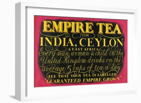 Empire Tea, from the Series 'Drink Empire Grown Tea'-Harold Sandys Williamson-Framed Giclee Print