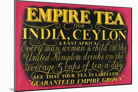 Empire Tea, from the Series 'Drink Empire Grown Tea'-Harold Sandys Williamson-Mounted Giclee Print