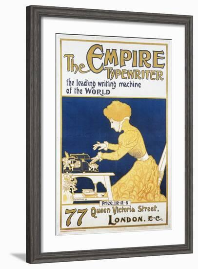 Empire Typewriter-Leading Machine In The World-Lucien Faure-Framed Art Print