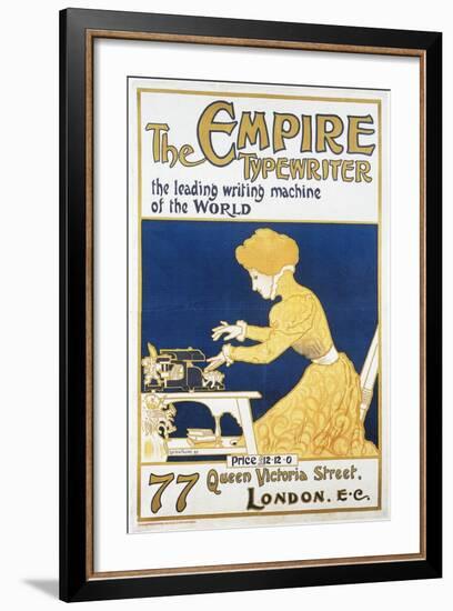 Empire Typewriter-Leading Machine In The World-Lucien Faure-Framed Art Print