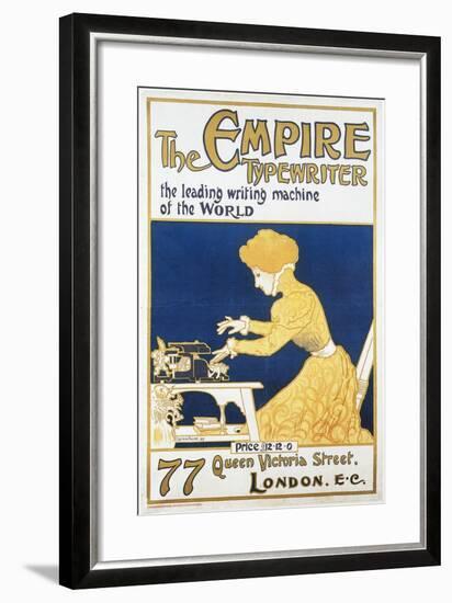 Empire Typewriter-Leading Machine In The World-Lucien Faure-Framed Art Print