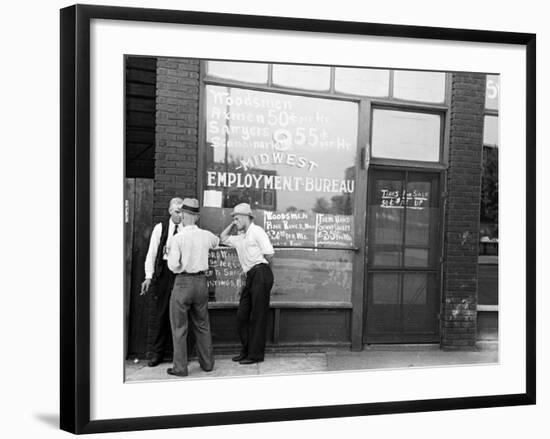 Employment Bureau, 1937-Russell Lee-Framed Photographic Print