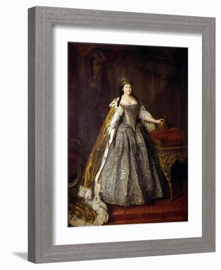 Empress Anna Ioannovna (Anna of Russia)-Louis Caravaque-Framed Giclee Print