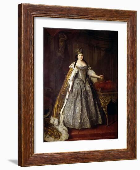 Empress Anna Ioannovna (Anna of Russia)-Louis Caravaque-Framed Giclee Print
