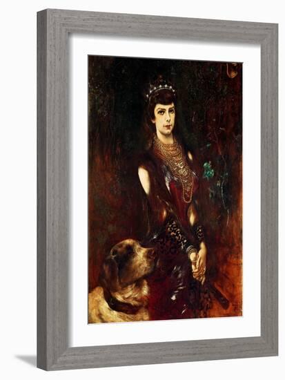 Empress Elizabeth of Bavaria-Anton Romako-Framed Giclee Print