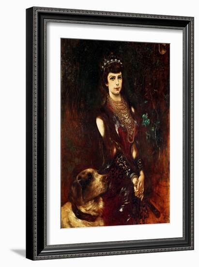 Empress Elizabeth of Bavaria-Anton Romako-Framed Giclee Print