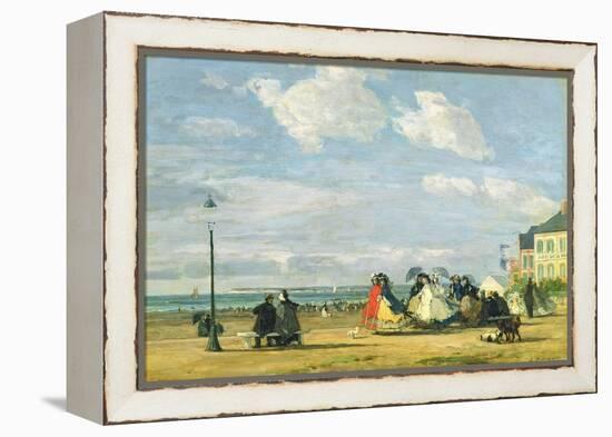 Empress Eugenie (1826-1920) at Trouville, 1863-Eugène Boudin-Framed Premier Image Canvas