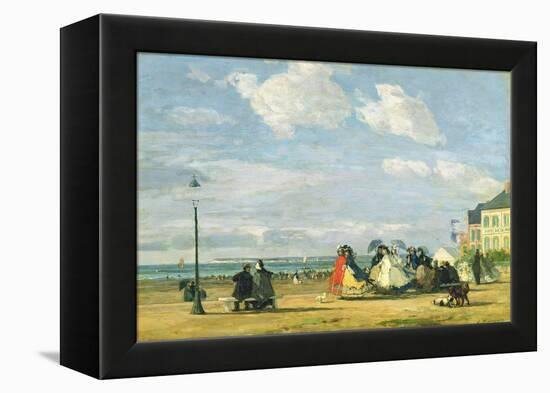 Empress Eugenie (1826-1920) at Trouville, 1863-Eugène Boudin-Framed Premier Image Canvas