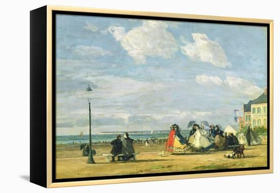 Empress Eugenie (1826-1920) at Trouville, 1863-Eugène Boudin-Framed Premier Image Canvas