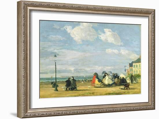 Empress Eugenie (1826-1920) at Trouville, 1863-Eugène Boudin-Framed Giclee Print