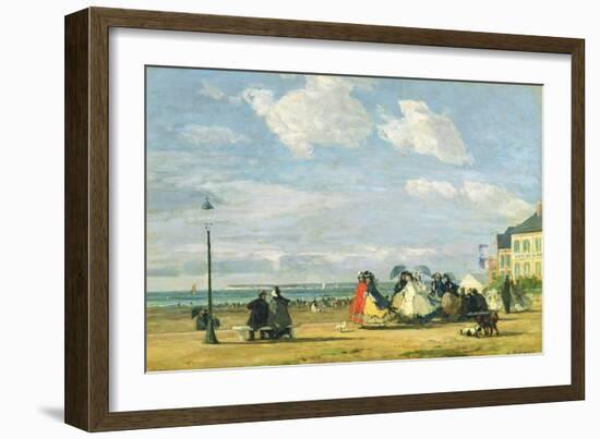 Empress Eugenie (1826-1920) at Trouville, 1863-Eugène Boudin-Framed Giclee Print