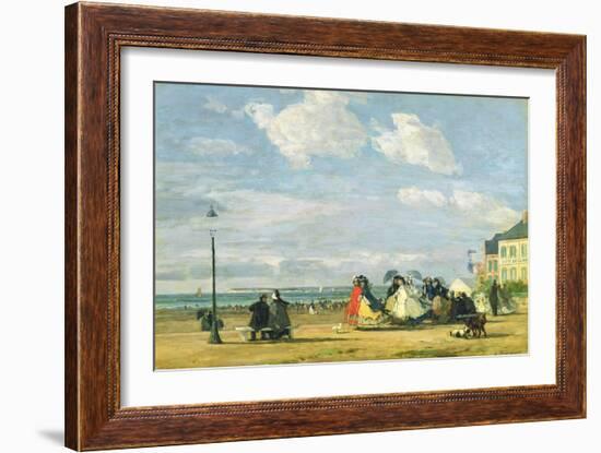 Empress Eugenie (1826-1920) at Trouville, 1863-Eugène Boudin-Framed Giclee Print